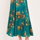 LAGOON FLOWER CHERISH WOVEN MIDI CIRCLE SKIRT