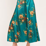 LAGOON FLOWER CHERISH WOVEN MIDI CIRCLE SKIRT