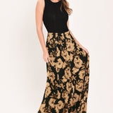 EARTHEN FLOWER FANTASY POWER MESH FULL MAXI SKIRT