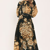 MOONLIT GARDEN PRINTED MAXI SKIRT