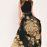MOONLIT GARDEN PRINTED MAXI SKIRT
