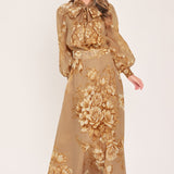 MOONLIT GARDEN PRINTED MAXI SKIRT