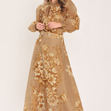 MOONLIT GARDEN PRINTED MAXI SKIRT
