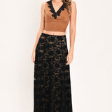 NOIR LACE MOONRISE WOVEN LACE CIRCLE SKIRT