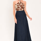 INDIGO SWAY DENIM ANKLE SKIRT