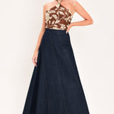 INDIGO SWAY DENIM ANKLE SKIRT