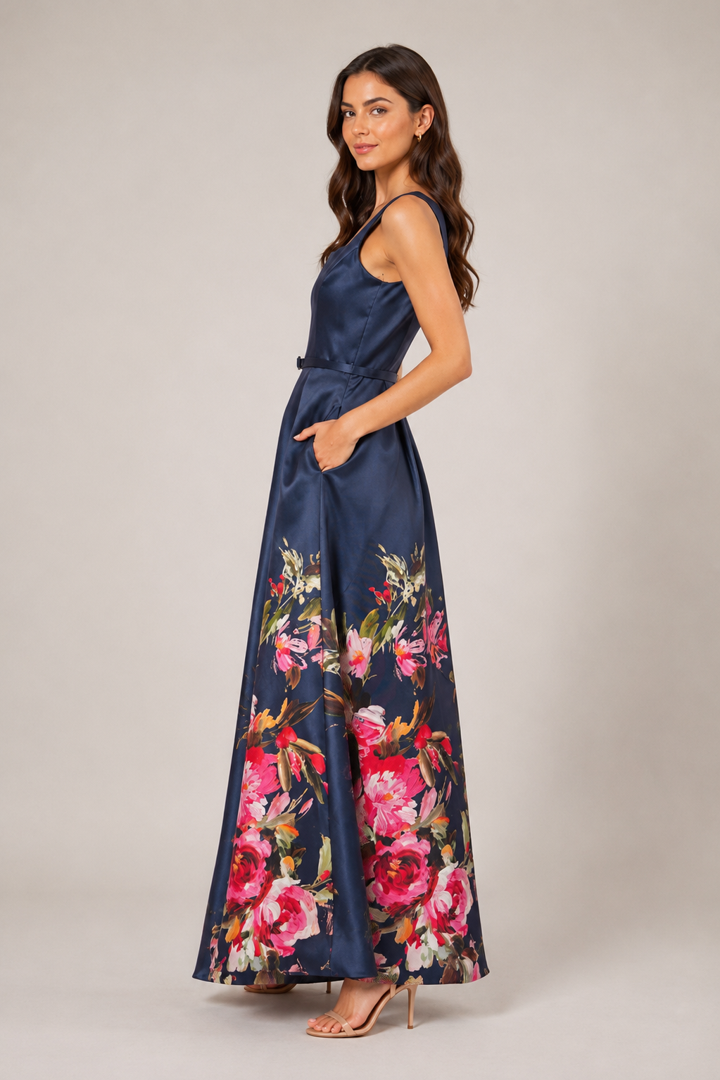 Navy Bouquet Gown