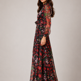Noir Garden Maxi Dress