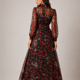 Noir Garden Maxi Dress