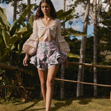 COLIBRI SHORTS IN JARDIN TROPICAL VERDE