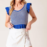 YOUNG AT HEART WHITE WOVEN SKORT