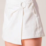 YOUNG AT HEART WHITE WOVEN SKORT
