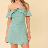 YOURS TO KEEP NAVY WOVEN ROMPER