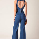 BOOK NOOK MEDIUM INDIGO DENIM JUMPSUIT