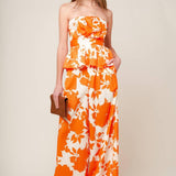 TIME FOR ORANGE TEA WOVEN PANTS