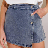 DISTANT SUN DENIM SKORT