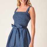 FULL FOCUS DENIM WOVEN ROMPER