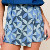 ENTICING DARLING BLUE DENIM SKORT
