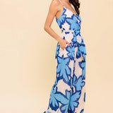 A NOVEL APPROACH NAVY WOVEN JUMPSUIT