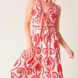COLETTE DREAM RED WOVEN JUMPSUIT
