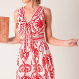 COLETTE DREAM RED WOVEN JUMPSUIT