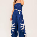 SERENE DAYS NAVY WOVEN JUMPSUIT