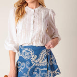 CARA LA FRANCE WOVEN SKORT