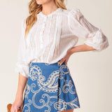 CARA LA FRANCE WOVEN SKORT
