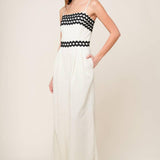 MEET AT THE PIER CREAM WOVEN JUMPSUIT