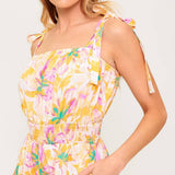 MOONLIT PATHWAY WOVEN ROMPER