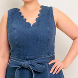WHERE THE NIGHT MEDIUM INDIGO DENIM JUMPSUIT