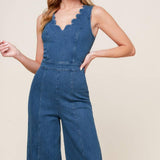 WHERE THE NIGHT MEDIUM INDIGO DENIM JUMPSUIT