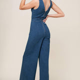 WHERE THE NIGHT MEDIUM INDIGO DENIM JUMPSUIT