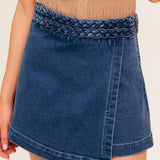 FRENCH MOSS DENIM SKORT