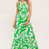 GARDEN WHISPER GREEN WOVEN JUMPSUIT