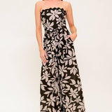 DREAMY ELEGANCE BLACK WOVEN JUMPSUIT
