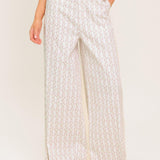 CITRUS FLOW IVORY WOVEN PANTS