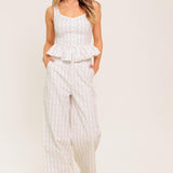 CITRUS FLOW IVORY WOVEN PANTS