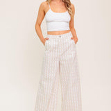 CITRUS FLOW IVORY WOVEN PANTS