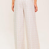 CITRUS FLOW IVORY WOVEN PANTS