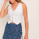 URBAN ROAR MEDIUM INDIGO DENIM SKORT