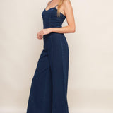 TRENDSETTING MEDIUM INDIGO DENIM JUMPSUIT