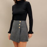 PARIS STRUCTURE WOVEN SKORT