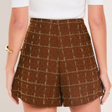 AUTUMN PLAID MUSE WOVEN TWEED SKORT