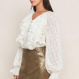 STUDIO 24K FAUX LEATHER SKORT