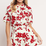 FLORAL KISS WOVEN SHORT