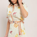 BEACH DAY CITRUS WOVEN SKORT