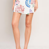 SUMMER PORCELAIN WOVEN SKORT