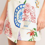 SUMMER PORCELAIN WOVEN SKORT