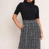 ÉCHEC PARISIEN KNIT TOP AND TWEED PANT JUMPSUIT